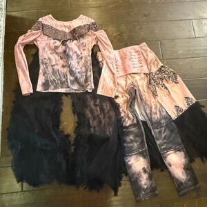 Disney Descendants 3 Audrey Kids Pink and Black Costume Set Size 9/10